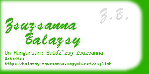 zsuzsanna balazsy business card